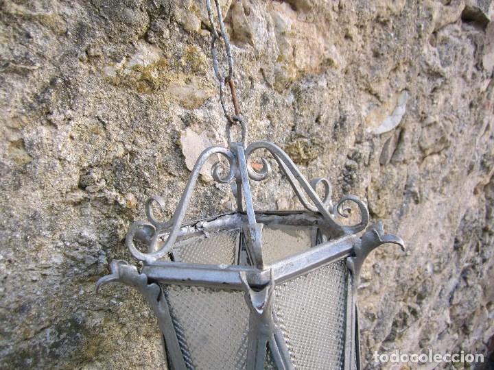 Antig&uuml;edades: GRAN FAROL DE HIERRO FORJADO S. XIX - Foto 2