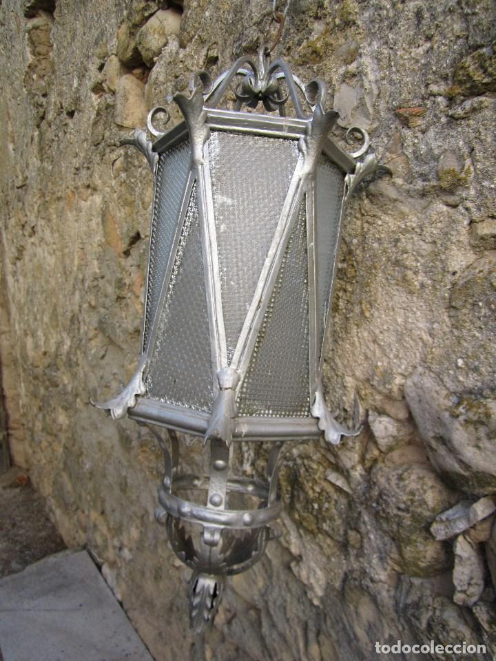 Antig&uuml;edades: GRAN FAROL DE HIERRO FORJADO S. XIX - Foto 4