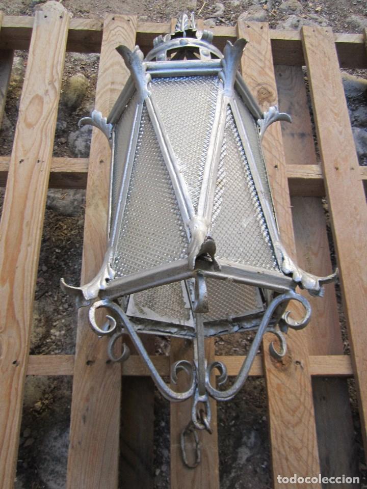 Antig&uuml;edades: GRAN FAROL DE HIERRO FORJADO S. XIX - Foto 6