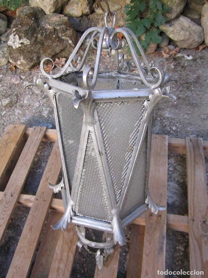 Antig&uuml;edades: GRAN FAROL DE HIERRO FORJADO S. XIX - Foto 8