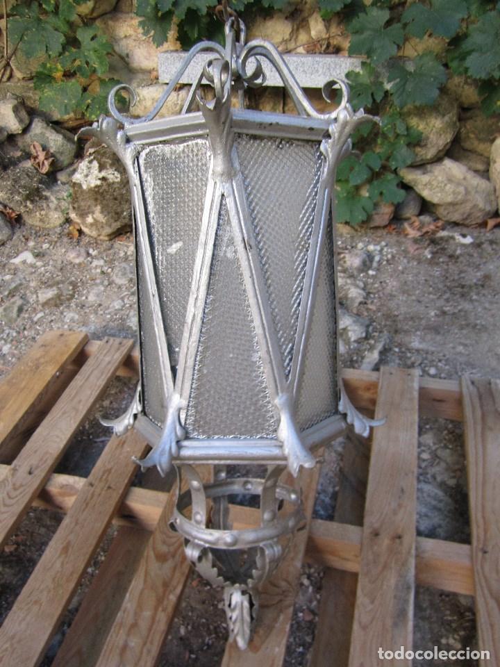 Antig&uuml;edades: GRAN FAROL DE HIERRO FORJADO S. XIX - Foto 9