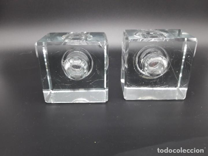 Antig&uuml;edades: Pareja tinteros cristal - Foto 5