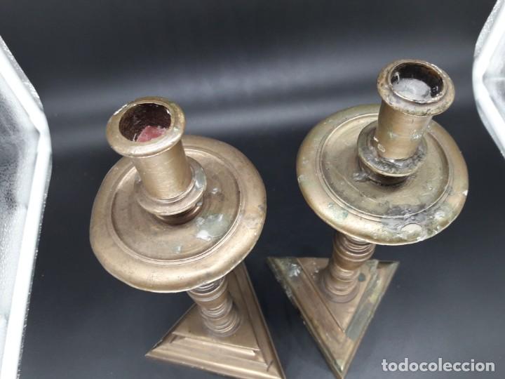 Antig&uuml;edades: Pareja candeleros barrocos - Foto 4