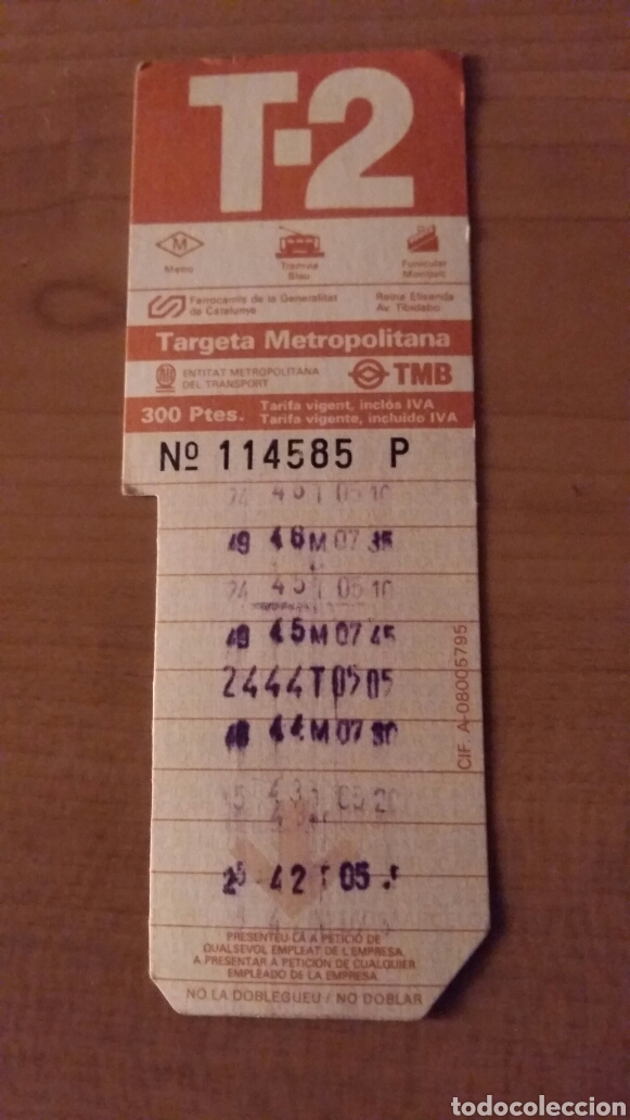 Antig&uuml;edades: Tarjeta metropolitana