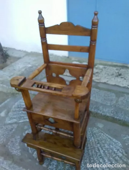 Antig&uuml;edades: Trona de madera - Foto 4