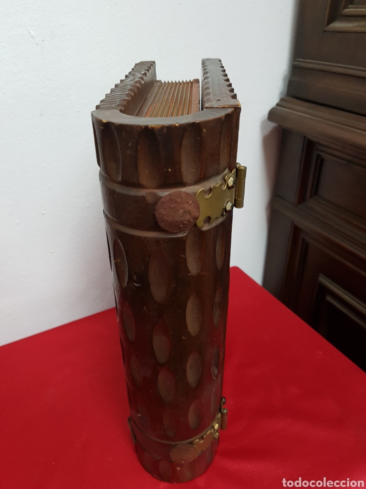 Antig&uuml;edades: Caja de madera forma libro vintage - Foto 4