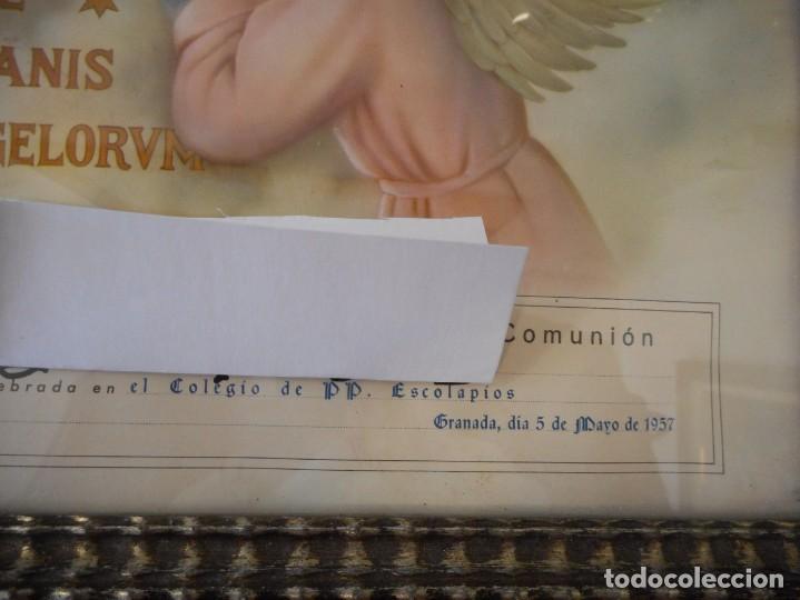 Antig&uuml;edades: Cuadro con recordatorio de comuni&oacute;n 1957 - Foto 2