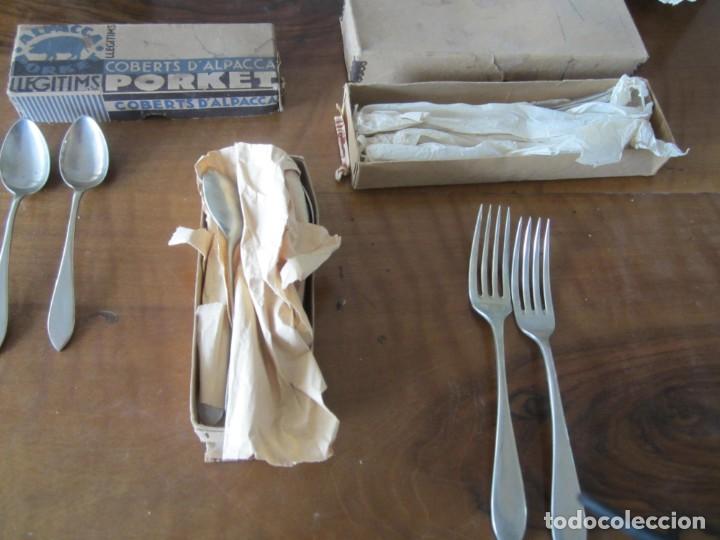 Antig&uuml;edades: cubiertos de alpaca legitima PORKET - Foto 1