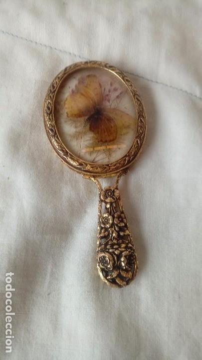 Antig&uuml;edades: Espejo de mano guardapelo antiguo - Foto 1