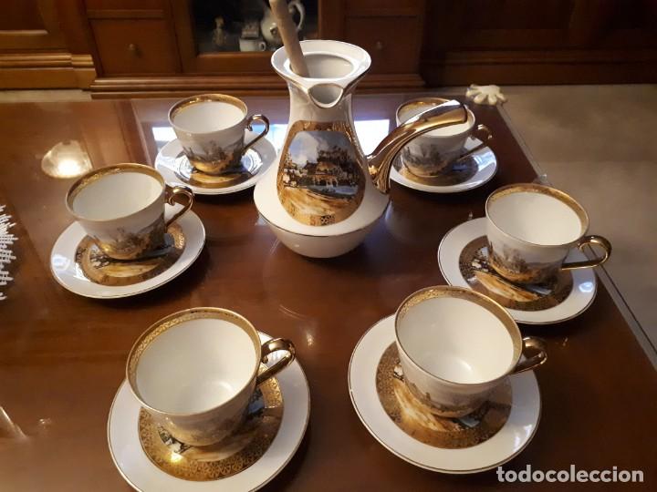 Antig&uuml;edades: antiguo juego de chocolate de limoges - Foto 2