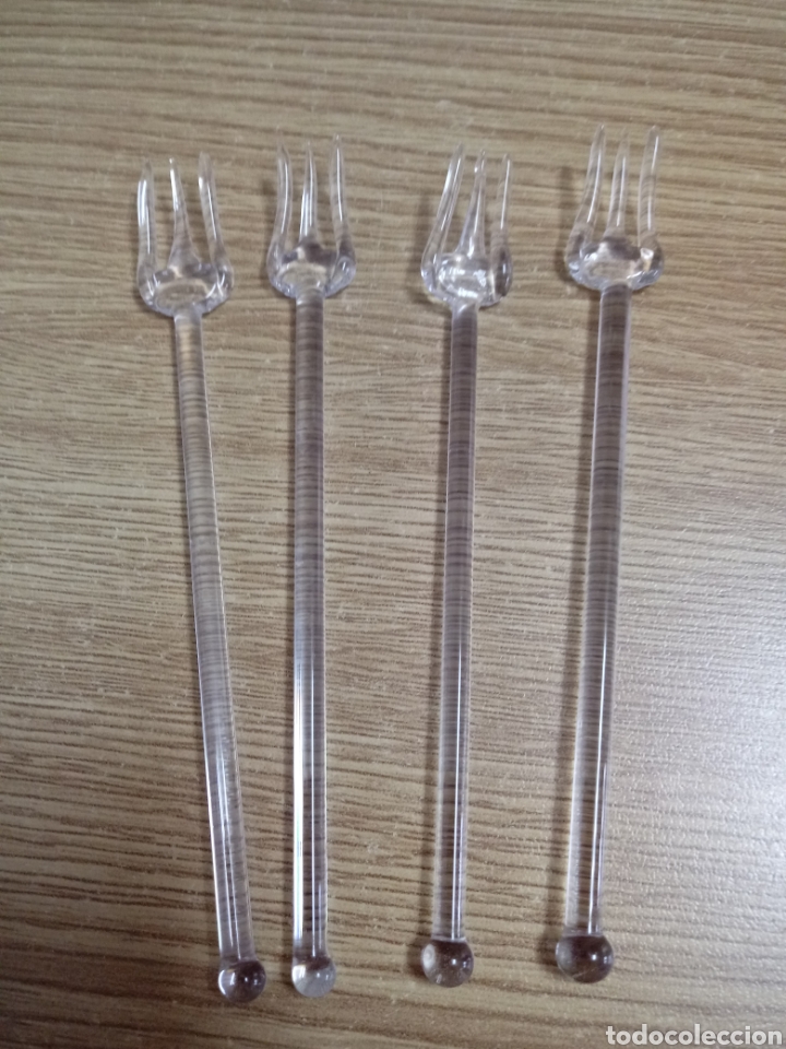 Antiguidades: Tenedores de cristal antiguos