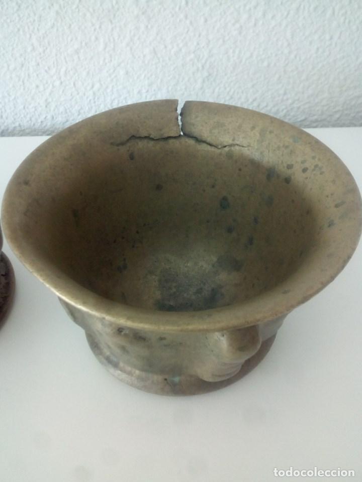 Antig&uuml;edades: 3 Antiguos Morteros-Almirez. Bronce y alabastro. - Foto 14