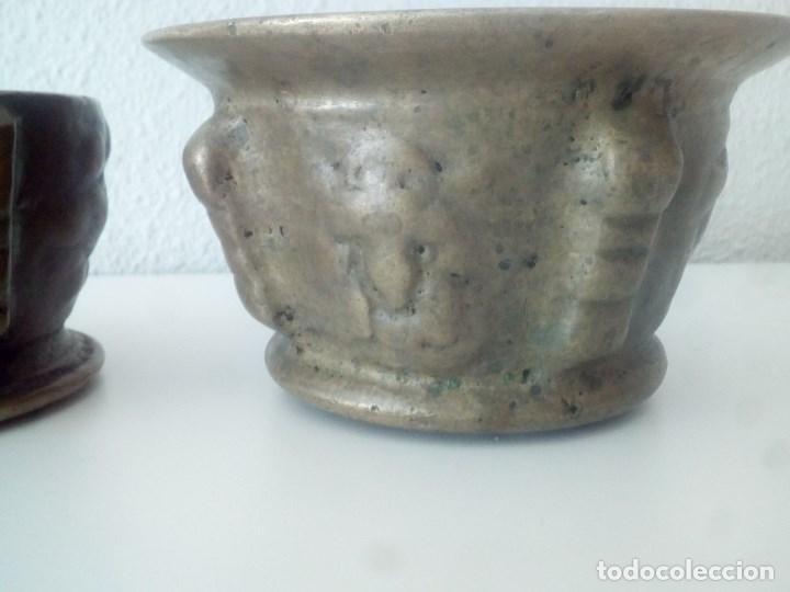 Antig&uuml;edades: 3 Antiguos Morteros-Almirez. Bronce y alabastro. - Foto 17