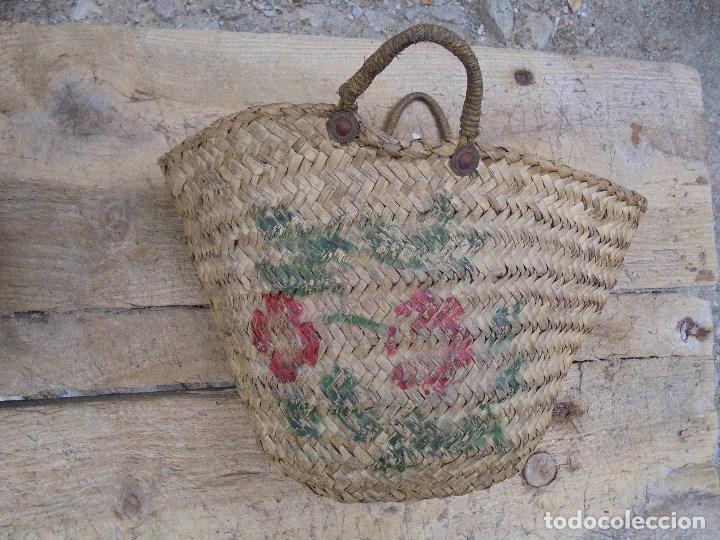 Antig&uuml;edades: BOLSO Y CAPAZO DE MIMBRE - CESTAS DE ENEA - Foto 3
