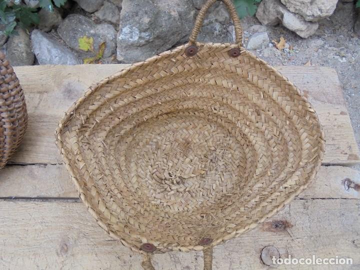 Antig&uuml;edades: BOLSO Y CAPAZO DE MIMBRE - CESTAS DE ENEA - Foto 4
