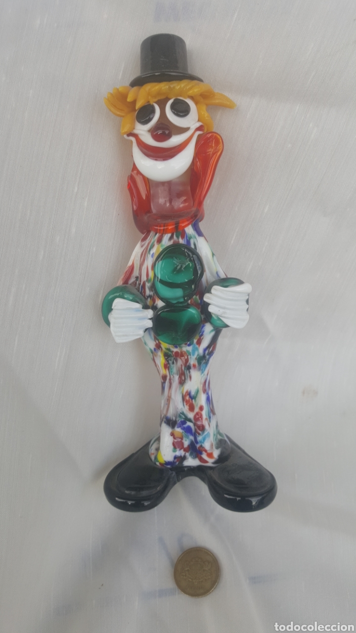 Antig&uuml;edades: Antiguo payaso de cristal de Murano - Foto 1