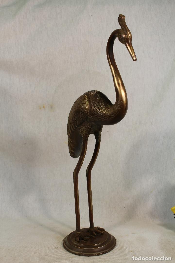 Antig&uuml;edades: ave grulla en bronce - Foto 2