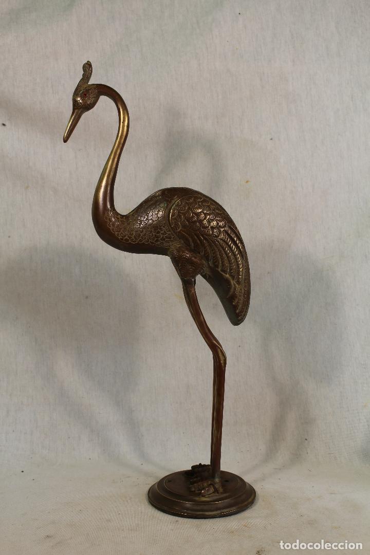 Antig&uuml;edades: ave grulla en bronce - Foto 4