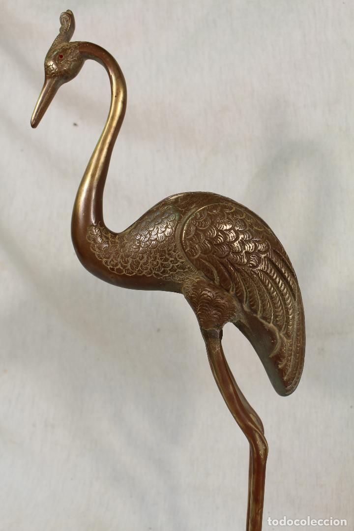Antig&uuml;edades: ave grulla en bronce - Foto 5