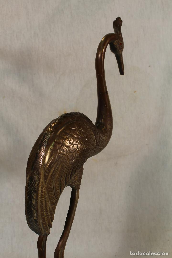 Antig&uuml;edades: ave grulla en bronce - Foto 6