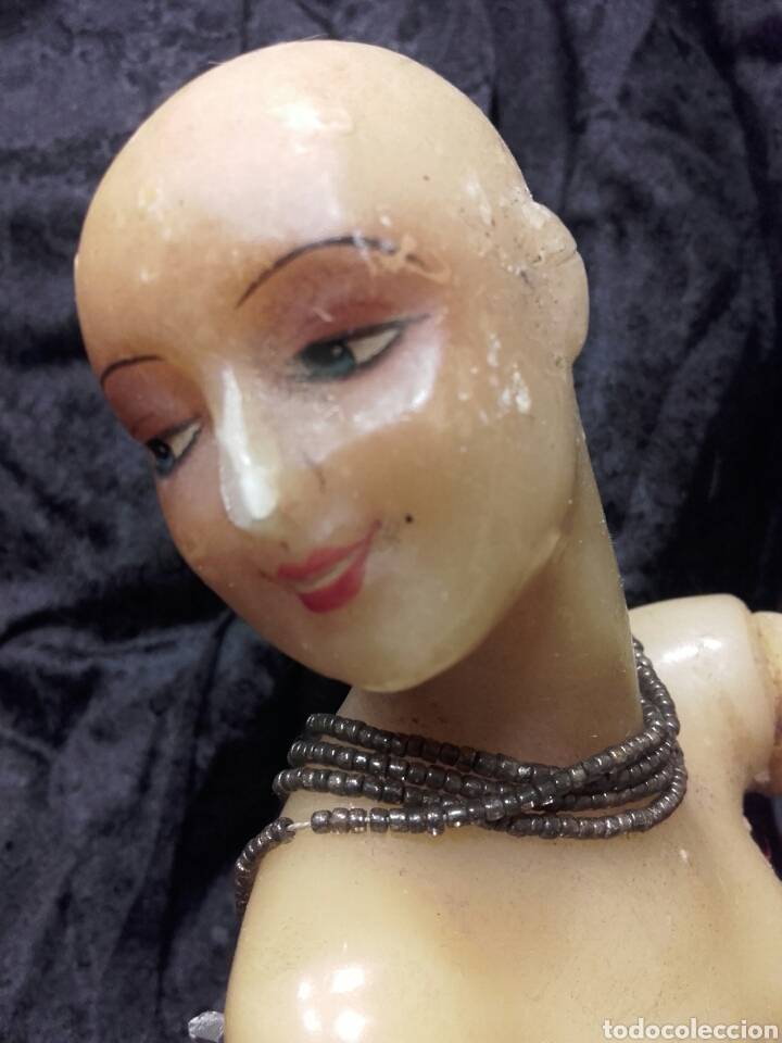 Antig&uuml;edades: ANTIGUO BUSTO DE CERA SER DECO. - Foto 2