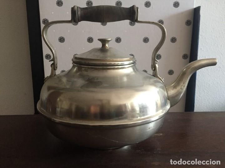 Antiques: CAFETERA DE BAR. MIDE 30 CM. DE LARGO Y 18 DE ALTO SIN CONTAR ASA