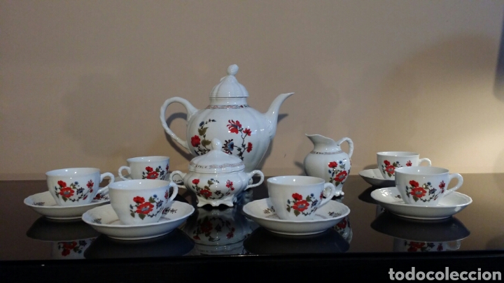 Antig&uuml;edades: Juego de caf&eacute; Bidasoa Carlos IV - Foto 1