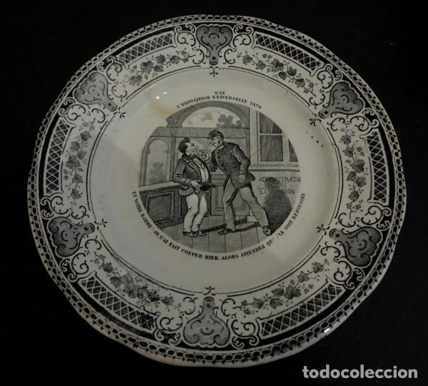 Antig&uuml;edades: Juego de 9 platos del s. XIX - Foto 9
