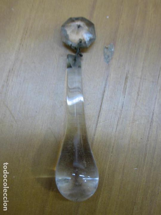 Oggetti Antichi: Antigua lagrima de lampara de cristal antigua