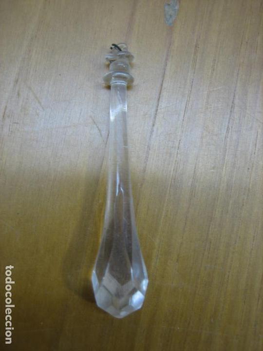 Oggetti Antichi: Antigua lagrima de lampara de cristal antigua