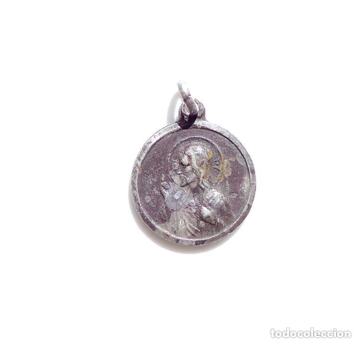 Antig&uuml;edades: ANTIGUA MEDALLA RELIGIOSA EN PLATA - Foto 2
