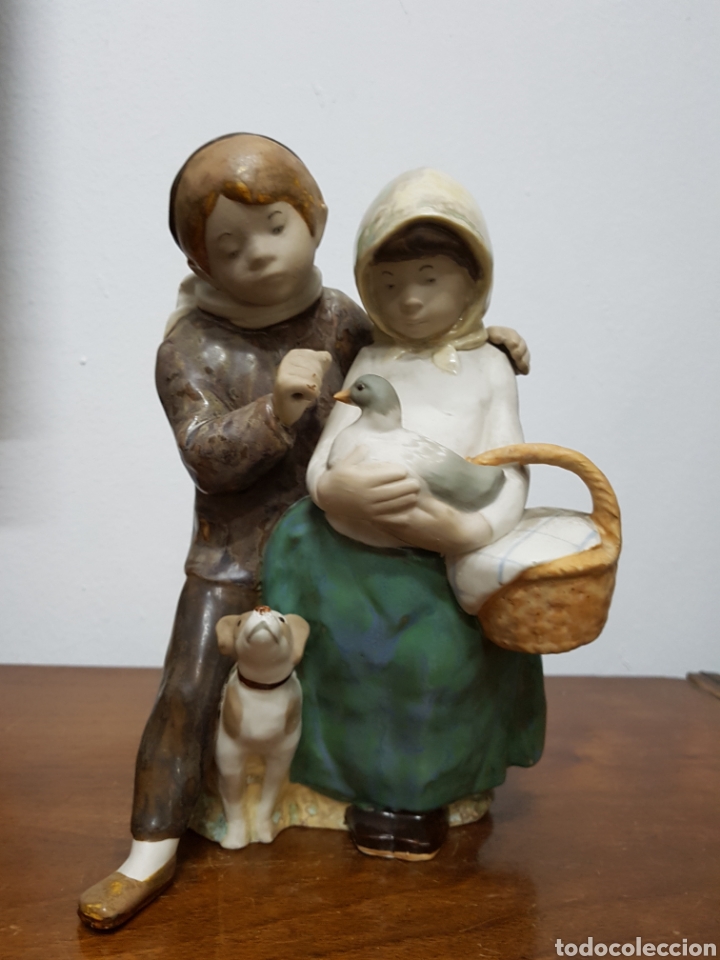 Antiguidades: Figura pareja cer&aacute;mica Quart-5