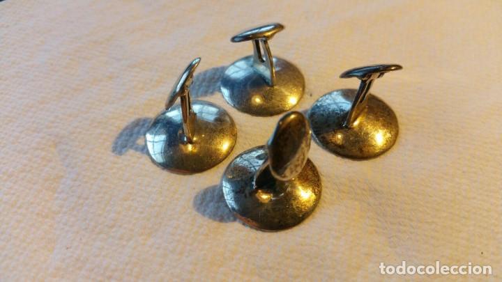 Antig&uuml;edades: 4 GEMELOS DE  PLATA ART DECO - G10 - Foto 2