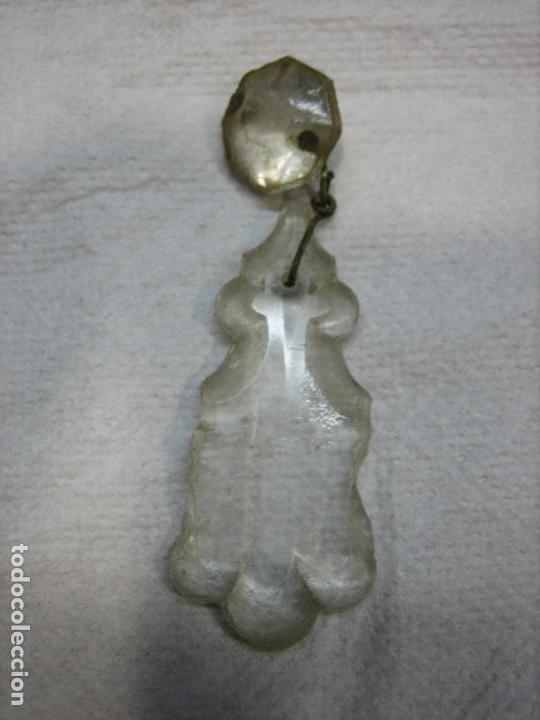 Antig&uuml;edades: Antigua l&aacute;grima en cristal tallado de lampara de cristal antigua