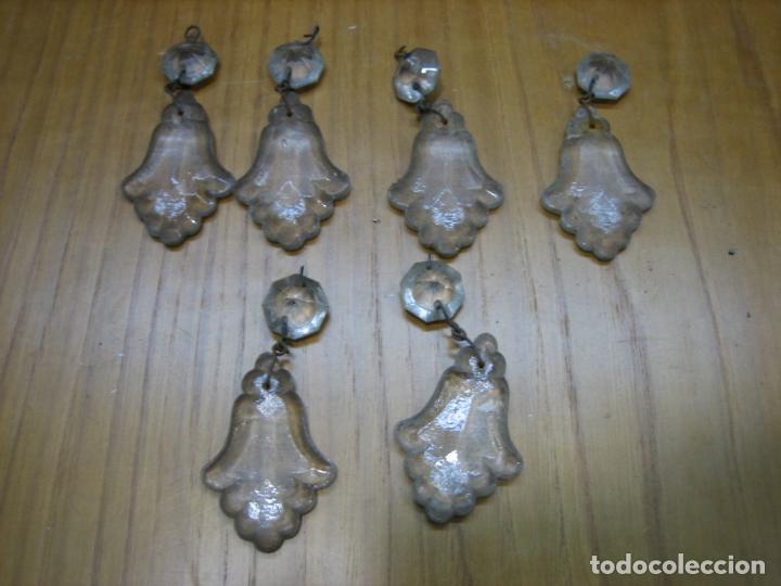 Antig&uuml;edades: Antigua l&aacute;grima en cristal tallado de lampara de cristal antigua