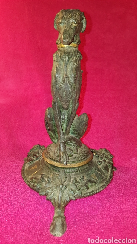 Antig&uuml;edades: FIGURA ANTIGUA DE PERRO SENTADO - Foto 2