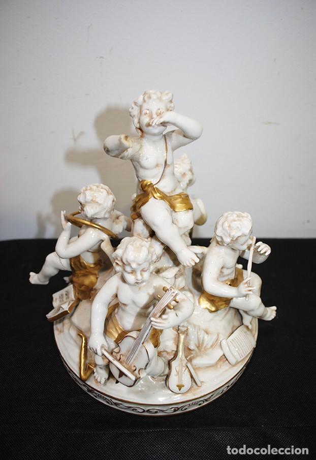 Antig&uuml;edades: CENTRO DE MESA ANGELITOS QUERUBINES M&Uacute;SICOS - Foto 3