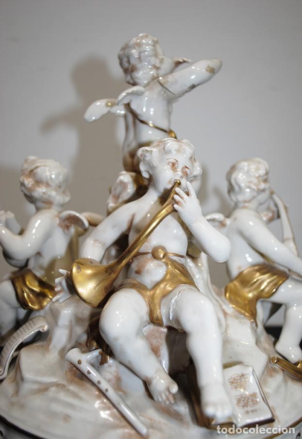 Antig&uuml;edades: CENTRO DE MESA ANGELITOS QUERUBINES M&Uacute;SICOS - Foto 5