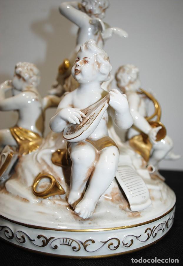 Antig&uuml;edades: CENTRO DE MESA ANGELITOS QUERUBINES M&Uacute;SICOS - Foto 6