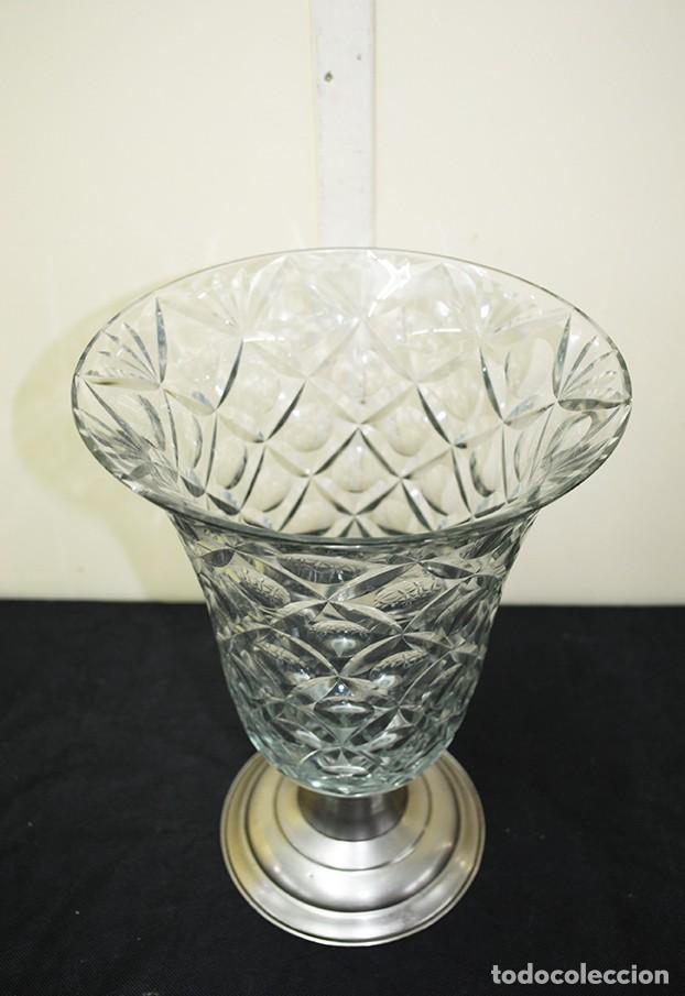 Antig&uuml;edades: JARR&Oacute;N ANTIGUO DE CRISTAL CON BASE DE PLATA - Foto 4