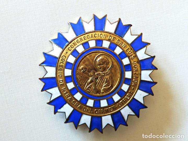 Antiques: PLACA CONGREGACI&Oacute;N SAN LUIS GONZAGA. COLEGIO NUESTRA SRA DEL CARMEN. UTRERA