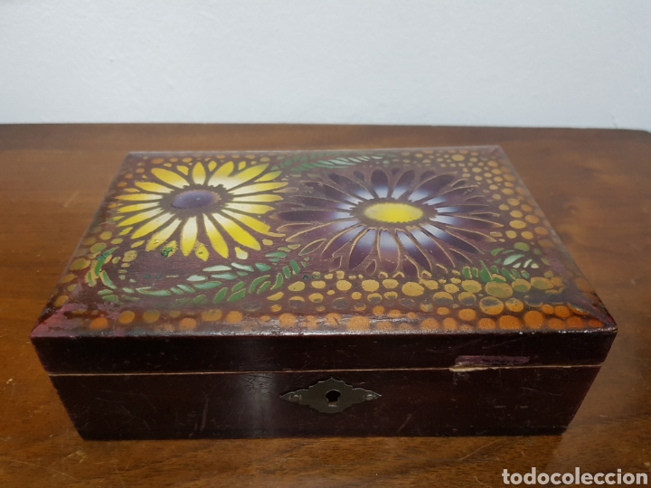 Antig&uuml;edades: Caja pintada a mano Vintage - Foto 3