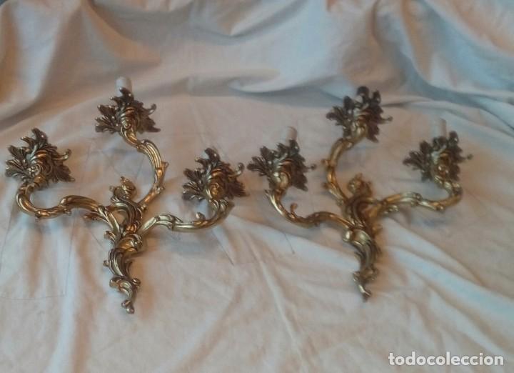 Antig&uuml;edades: Pareja de apliques estilo Luis XV - Foto 1