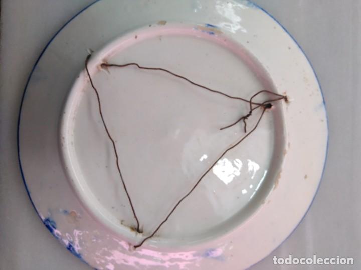 Antig&uuml;edades: Manises antiguo plato de cer&aacute;micas Hispania - Foto 5