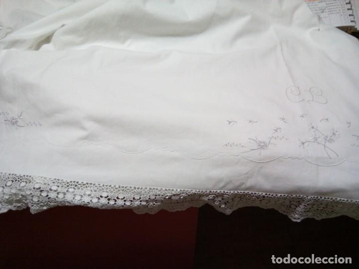 Antig&uuml;edades: * S&Aacute;BANA BORDADA A MANO. 2M. (Rf:LL11/ - Foto 7