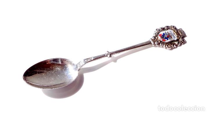 Antig&uuml;edades: CUCHARILLA DE COLECCI&Oacute;N CON ESCUDO DE PANAMA - Foto 1