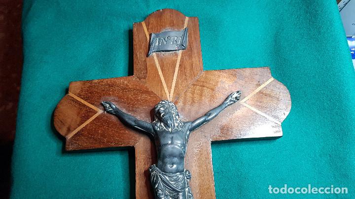 Antig&uuml;edades: CRUCIFIJO DE MADERA - Foto 6
