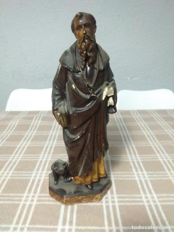 Antig&uuml;edades: Santo de madera y estuco - Foto 1