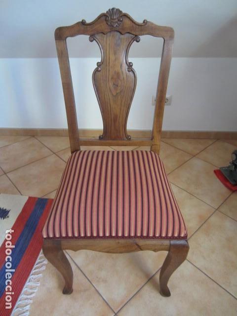 Antig&uuml;edades: SILLA DE CASTA&Ntilde;O - TAPIZADA - RESTAURADA - SIN CARCOMA + INFO. - Foto 1