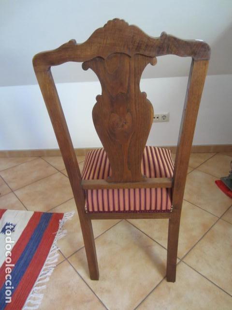 Antig&uuml;edades: SILLA DE CASTA&Ntilde;O - TAPIZADA - RESTAURADA - SIN CARCOMA + INFO. - Foto 4